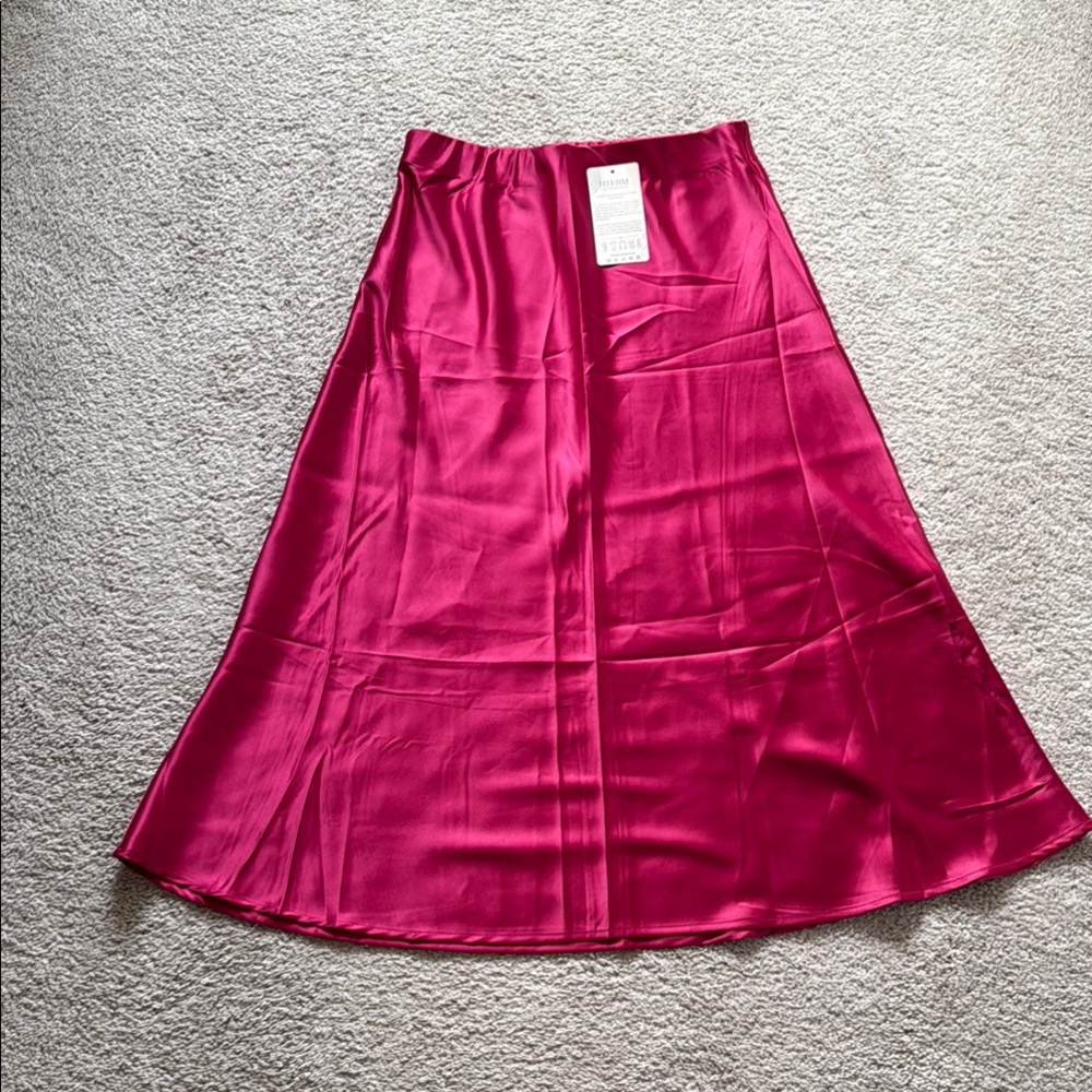 Pink Maxi A-Line Skirt for Casual Resort Wear